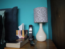 Load image into Gallery viewer, Black Floral Small 15cm Drum Lampshade