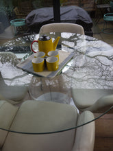 Load image into Gallery viewer, Blue and Beige Striped Trivet