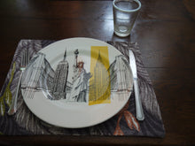 Load image into Gallery viewer, Brown Floral Linen Placemats