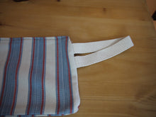 Load image into Gallery viewer, Striped Zippered Pouch with Strap