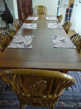 Load image into Gallery viewer, Brown Floral Linen Placemats