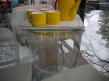 Load image into Gallery viewer, Blue and Beige Striped Trivet