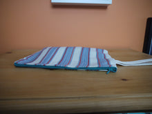 Load image into Gallery viewer, Striped Zippered Pouch with Strap