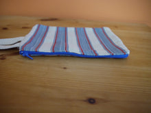 Load image into Gallery viewer, Striped Zippered Pouch with Strap