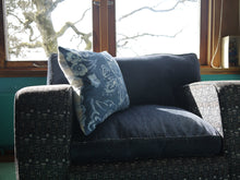 Load image into Gallery viewer, Blue and Beige Double Print Couch Pillow Cover