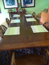 Load image into Gallery viewer, Yellow and Blue Wash Reversable Rectangle Fabric Placemats