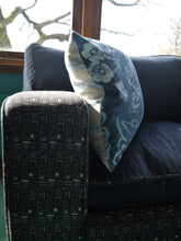 Load image into Gallery viewer, Blue and Beige Double Print Couch Pillow Cover