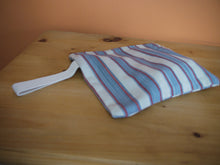 Load image into Gallery viewer, Striped Zippered Pouch with Strap