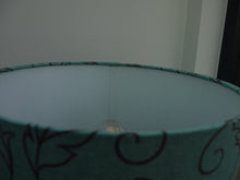 Load image into Gallery viewer, Brown and blue Leaf print 30cm Drum Lampshade