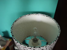 Load image into Gallery viewer, Black Floral Small 15cm Drum Lampshade