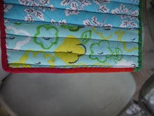 Load image into Gallery viewer, Floral and Striped Trivet with Two Tone Trim