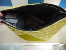 Load image into Gallery viewer, Green and White Zippered Pouch