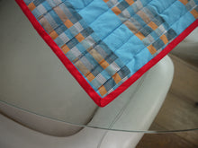 Load image into Gallery viewer, Blue, Grey, White and Orange striped Trivet