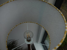 Load image into Gallery viewer, Yellow and White geometric 30cm Drum Lampshade