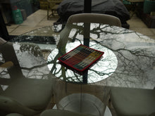 Load image into Gallery viewer, Geometric Puzzle Piece Pot Holder with Red Trim