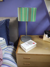 Load image into Gallery viewer, Green and Brown Stripes Rounded Rectangle Lampshade