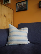 Load image into Gallery viewer, Blue and Beige Double Print Couch Pillow Cover