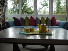 Load image into Gallery viewer, Multi Colour Fabric Trivet with Two Tone Trim