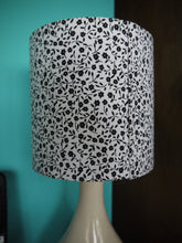 Load image into Gallery viewer, Black Floral Small 15cm Drum Lampshade
