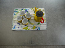 Load image into Gallery viewer, Bright Floral Trivet with Grey Trim
