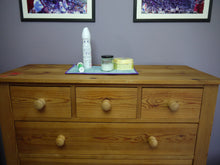 Load image into Gallery viewer, Blue Cross Hatch Trivet With Purple Trim