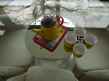 Load image into Gallery viewer, Geometric Puzzle Piece Pot Holder with Red Trim