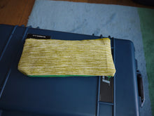Load image into Gallery viewer, Green and White Zippered Pouch