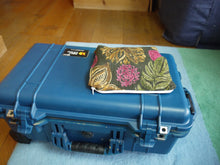 Load image into Gallery viewer, Floral, Striped lined Zippered Pouch