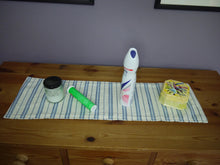 Load image into Gallery viewer, Blue and White Striped Table Runner