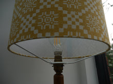 Load image into Gallery viewer, Yellow and White geometric 30cm Drum Lampshade
