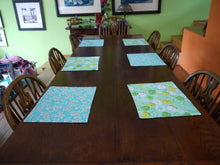 Load image into Gallery viewer, Floral Double Sided Rectangle Fabric Placemats