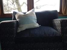 Load image into Gallery viewer, Blue and Beige Striped Couch Pillow Cover