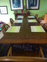 Load image into Gallery viewer, Yellow and Blue Wash Reversable Rectangle Fabric Placemats