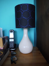 Load image into Gallery viewer, Blue line circles 15 cm Drum Lampshade