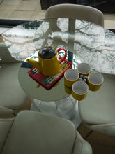 Load image into Gallery viewer, Geometric Puzzle Piece Pot Holder with Red Trim