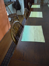 Load image into Gallery viewer, Yellow and Blue Wash Reversable Rectangle Fabric Placemats