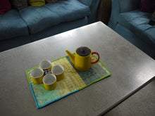 Load image into Gallery viewer, Multi Colour Fabric Trivet with Two Tone Trim