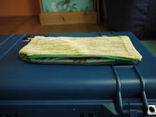 Load image into Gallery viewer, Green and White Zippered Pouch
