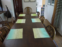 Load image into Gallery viewer, Yellow and Blue Wash Reversable Rectangle Fabric Placemats