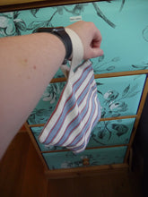Load image into Gallery viewer, Striped Zippered Pouch with Strap