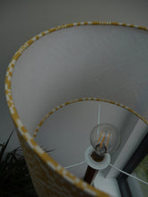 Load image into Gallery viewer, Yellow and White geometric 30cm Drum Lampshade