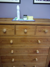 Load image into Gallery viewer, Blue Cross Hatch Trivet With Purple Trim