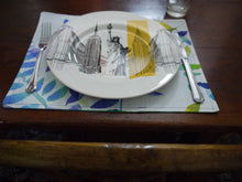 Load image into Gallery viewer, Bright Floral Rectangle Fabric Placemats