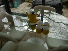 Load image into Gallery viewer, Yellow Floral Pot Holder with Grey Trim