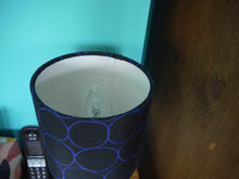 Load image into Gallery viewer, Blue line circles 15 cm Drum Lampshade