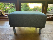 Load image into Gallery viewer, Metalic Blue and Silver Stool