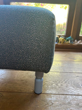 Load image into Gallery viewer, Metalic Blue and Silver Stool