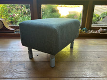 Load image into Gallery viewer, Metalic Blue and Silver Stool