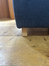 Load image into Gallery viewer, Blue and Beige Storage Ottoman