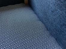 Load image into Gallery viewer, Blue and Beige Storage Ottoman